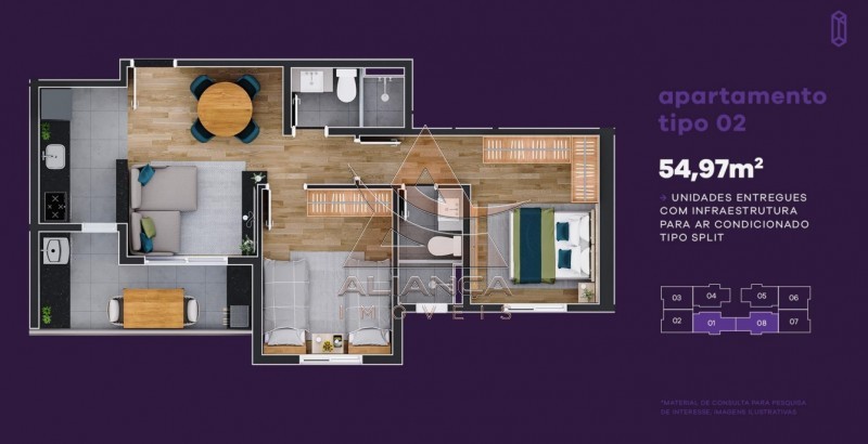 Apartamento à venda com 2 quartos, 55m² - Foto 7